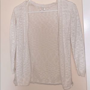 white cardigan